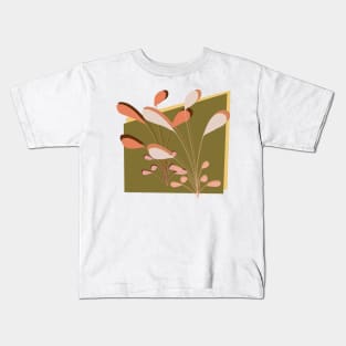 Peach and Brown Contrast in Color Kids T-Shirt